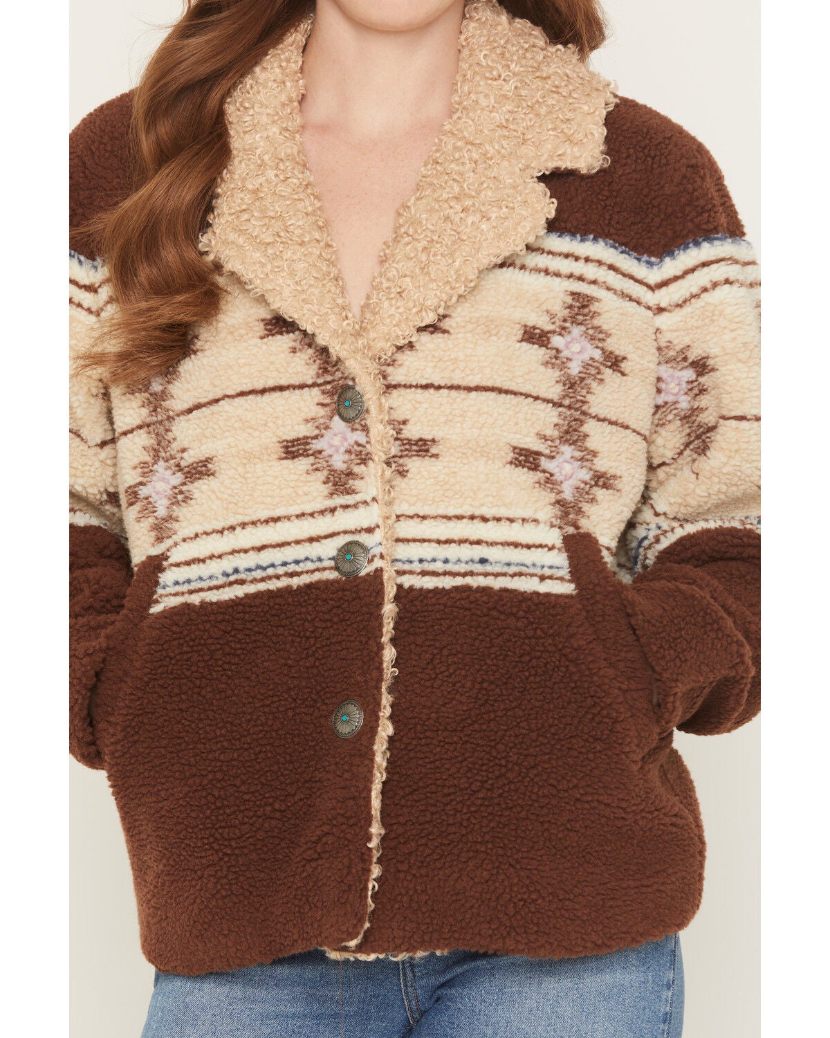 Image #3 - Idyllwind Women's Stonewood Sherpa Coat, Brown, hi-res