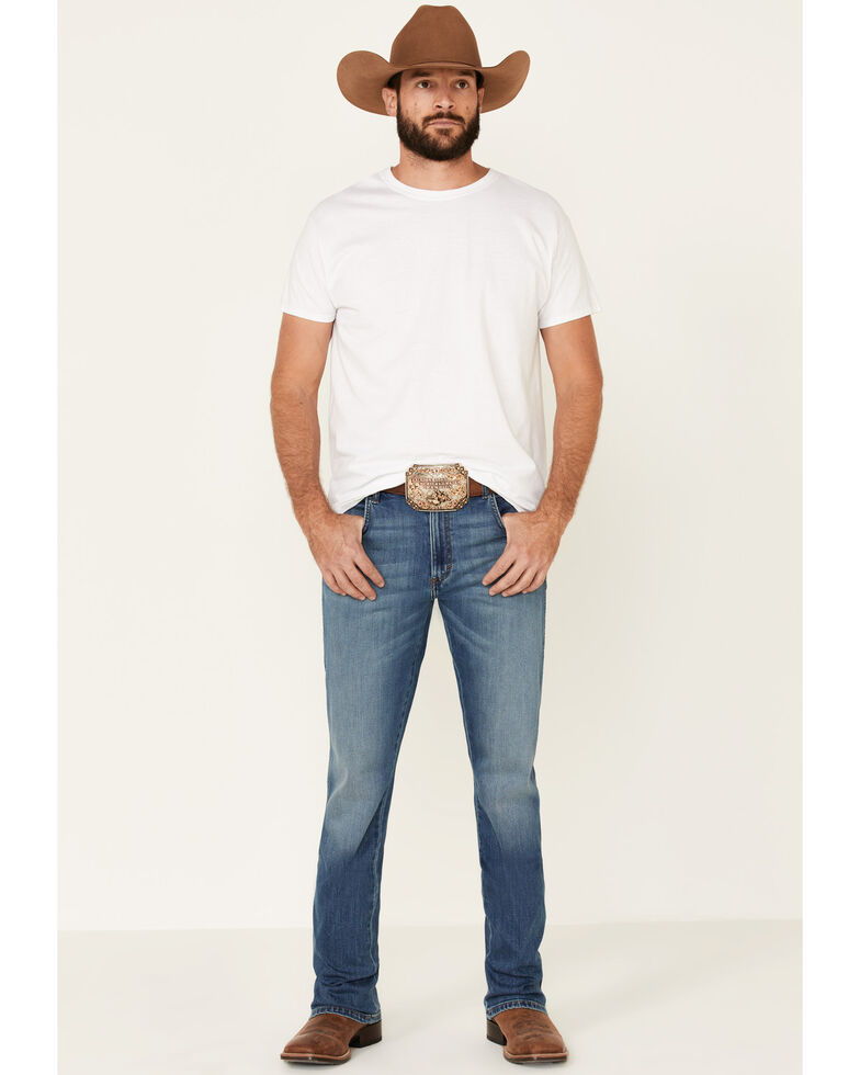 Wrangler Retro Men's Starry Night Stretch Slim Bootcut Jeans , Blue, hi-res