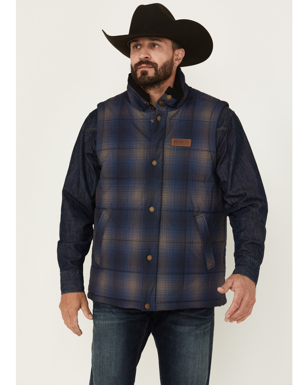 Image #1 - Pendleton Men's Cody Quilted Vest, Navy, hi-res