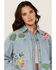 Image #4 - Johnny Was Women's Light Wash Floral Embroidered Cropped Denim Jacket, Light Wash, hi-res