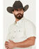 Image #2 - Gibson Trading Co Men's Holden Geo Print Short Sleeve Snap Western Shirt, White, hi-res