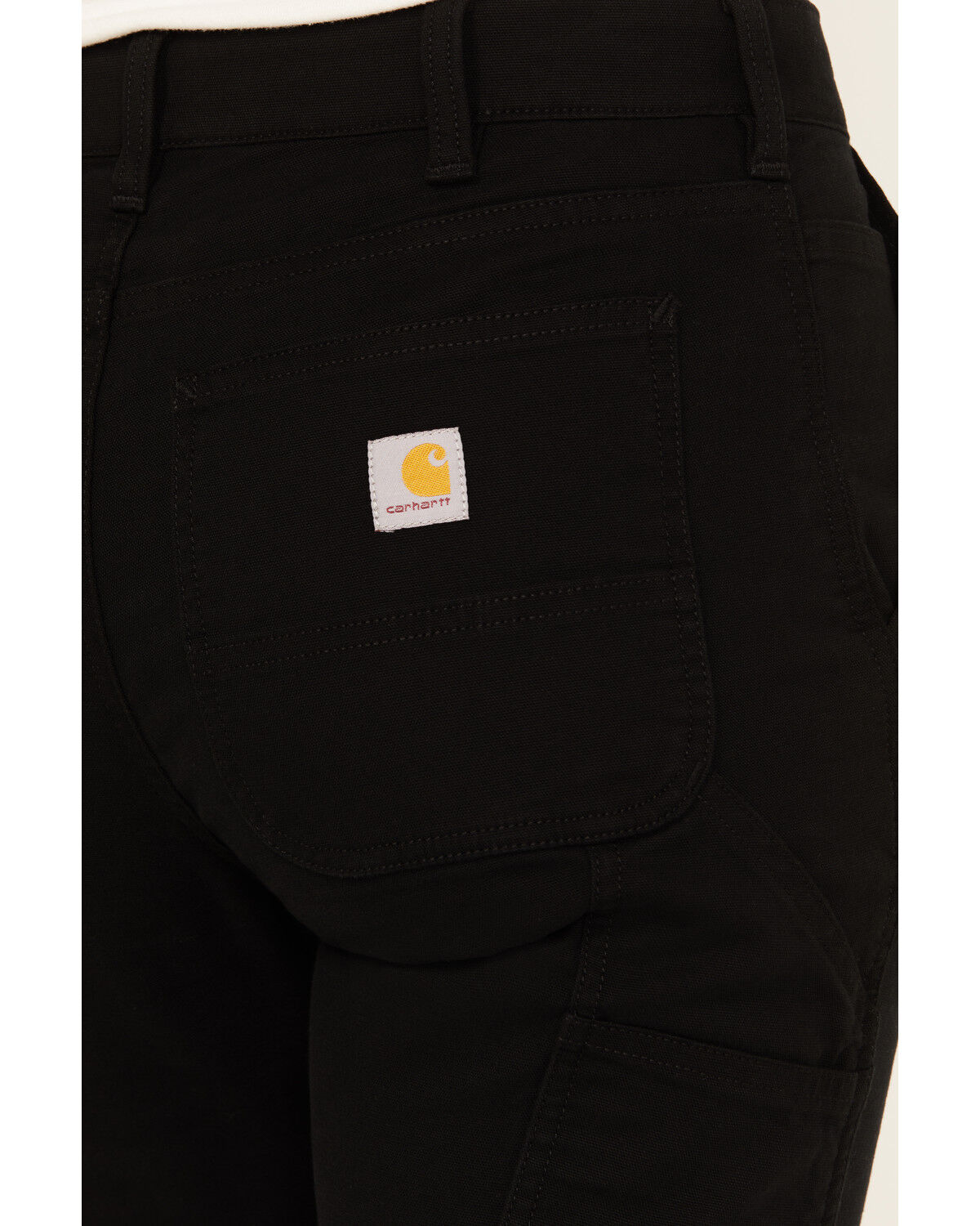 Image #4 - Carhartt Women's Rugged Flex Relaxed Fit Double-Knee Canvas Work Pants, Black, hi-res