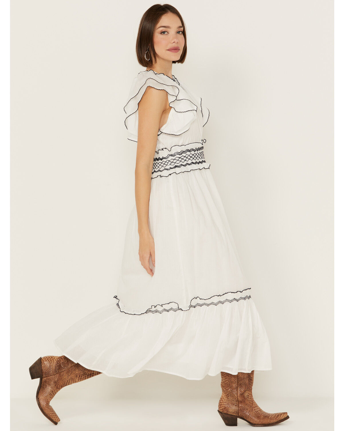 Image #2 - Cleo Bella Women's Yvonne Midi Dress, Ivory, hi-res
