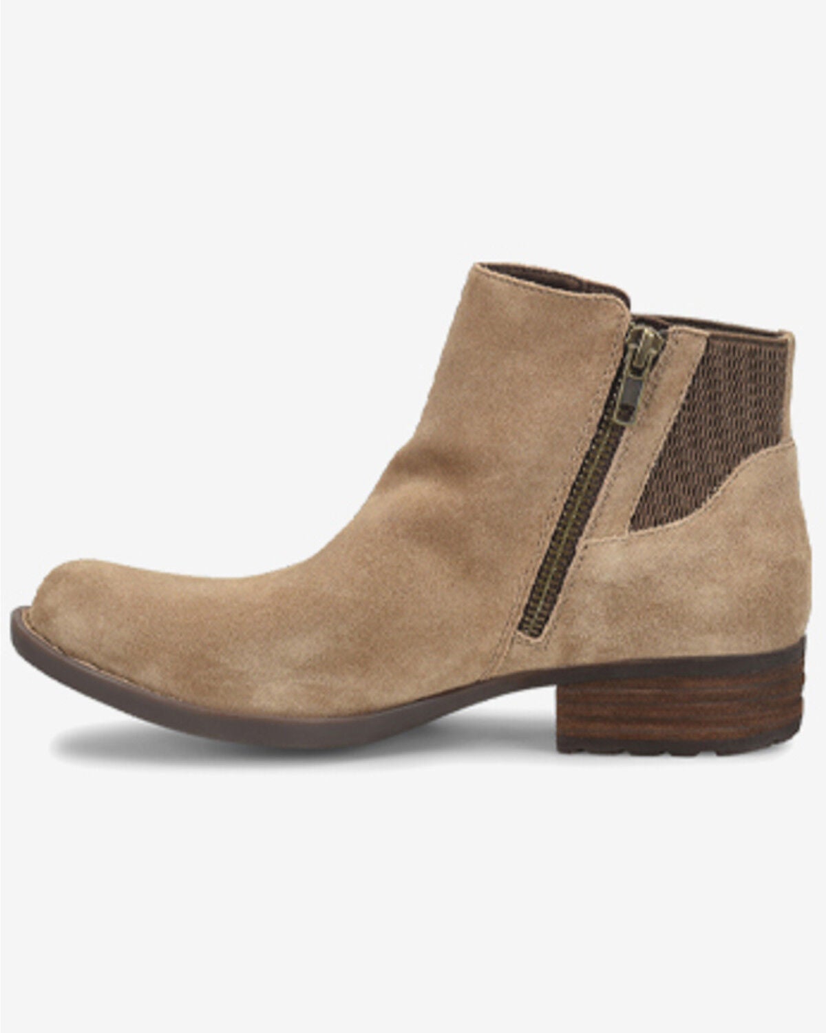 Image #3 - Born Women's Kendyl Suede Casual Booties - Round Toe, Taupe, hi-res