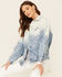 Lee Women's Light Acid Wash Oversized Denim Button Down Trucker Jacket, Blue, hi-res