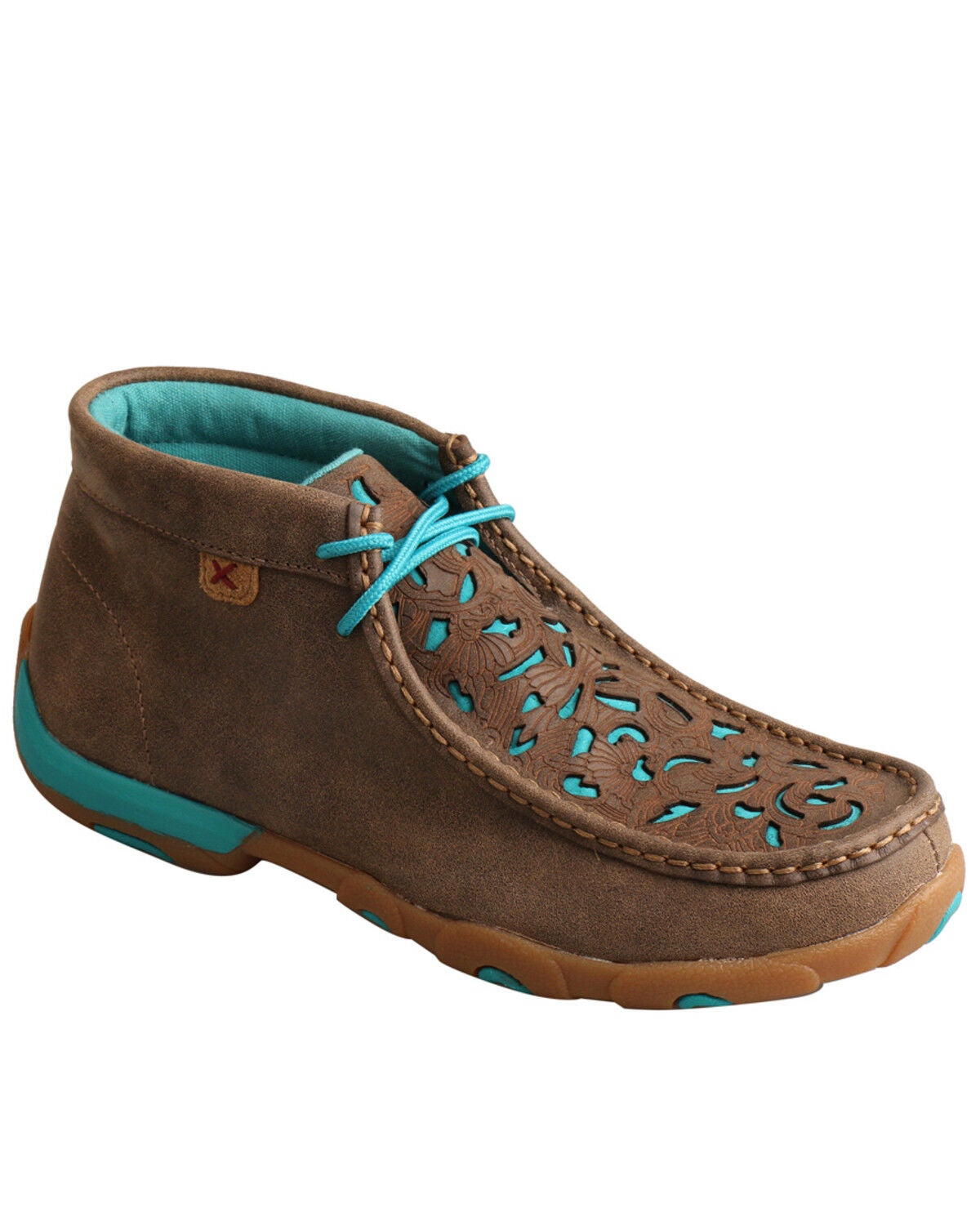 Twisted X Women's Chukka Driving Mocs, Brown, hi-res