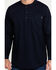 Image #4 - Hawx Men's FR Solid Long Sleeve Pocket Henley Work Shirt - Big, Navy, hi-res