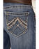 Image #4 -  Ariat Girls' R.E.A.L Medium Wash Eleanor Whipstitch Stretch Slim Bootcut Jeans , Indigo, hi-res