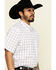 Cody James Core Men's Badlands Small Plaid Short Sleeve Western Shirt , Maroon, hi-res