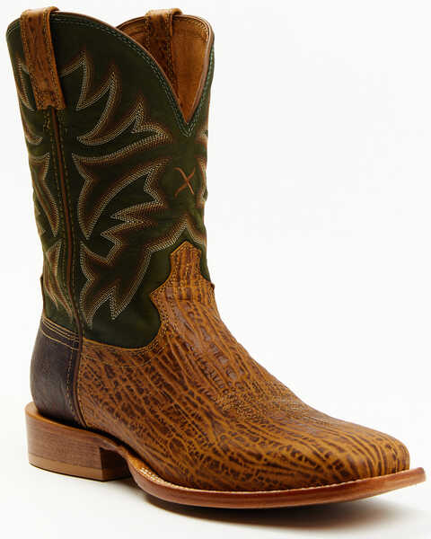 Image #1 - Twisted X Men's 11" Tech Western Boots - Broad Square Toe, Olive, hi-res