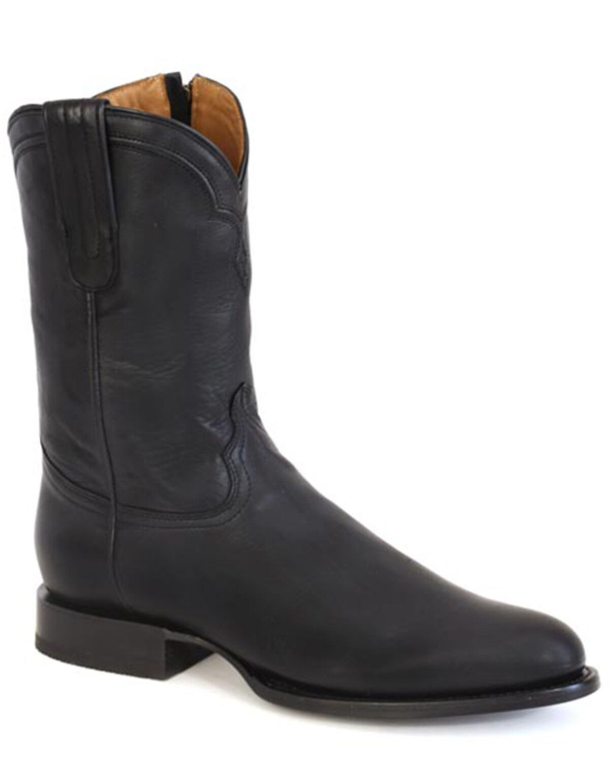 Image #1 - Stetson Men's Cash Western Roper Boots - Round Toe, Black, hi-res