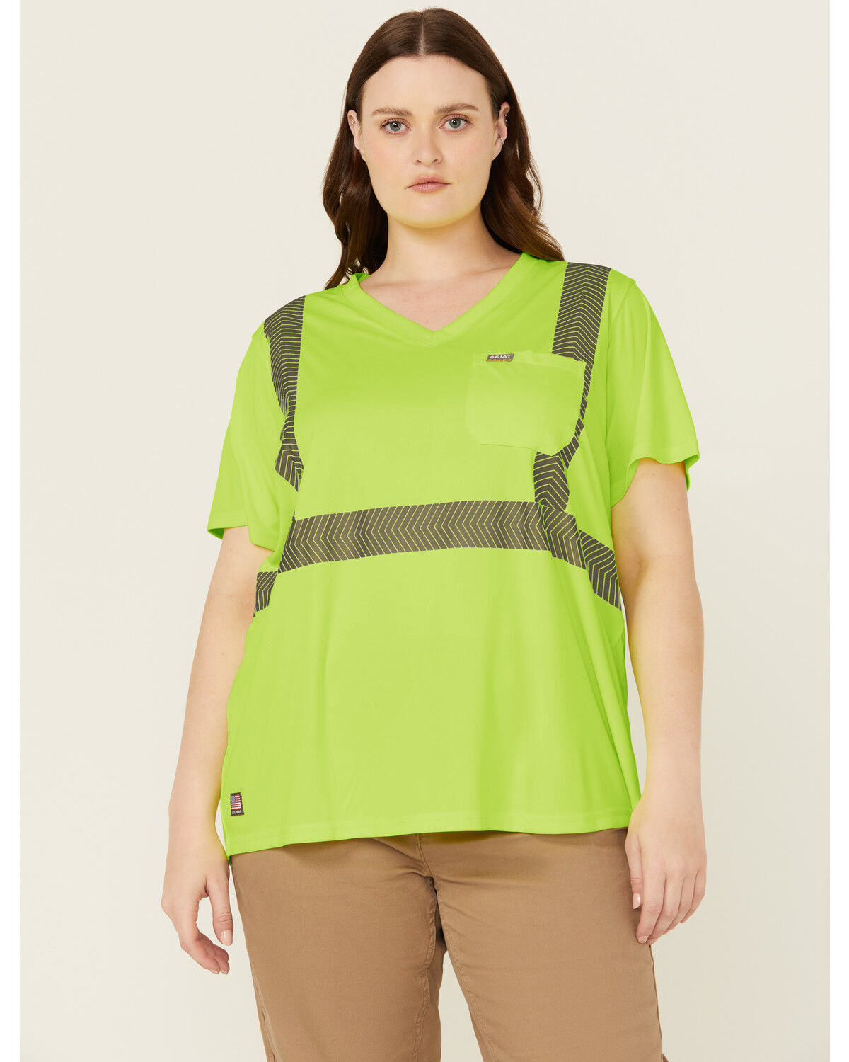 Image #1 - Ariat Women's Rebar Hi-Vis ANSI T-Shirt - Plus, Bright Yellow, hi-res