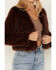 Image #3 - Shyanne Women's Fluffy Faux Fur Coat, Mahogany, hi-res