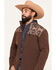 Image #2 - RANK 45&reg; Men's Fairfield Southwestern Yoke Softshell Jacket, Coffee, hi-res