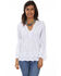 Cantina by Scully Women's White Plunge Long Sleeve Blouse, White, hi-res