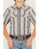 Image #2 - Cody James Boys' Roman Striped Short Sleeve Snap Western Shirt, Blue, hi-res