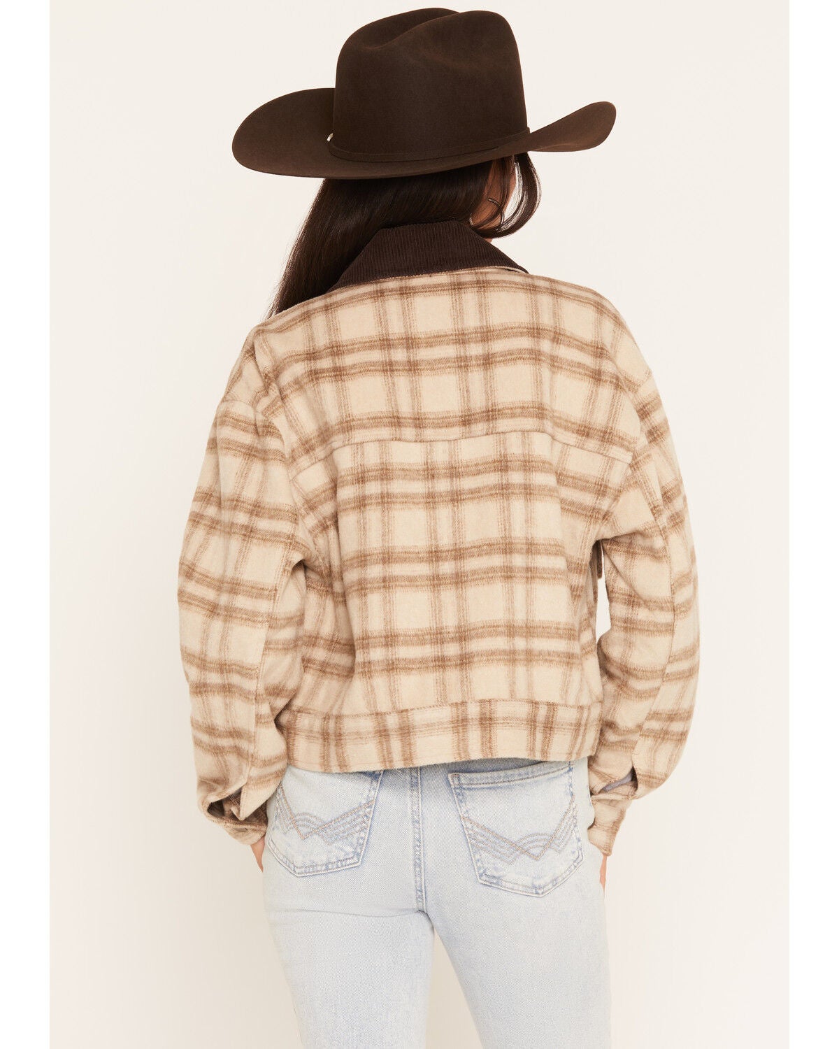 Image #4 - 26 International Women's Plaid Print Jacket, Tan, hi-res
