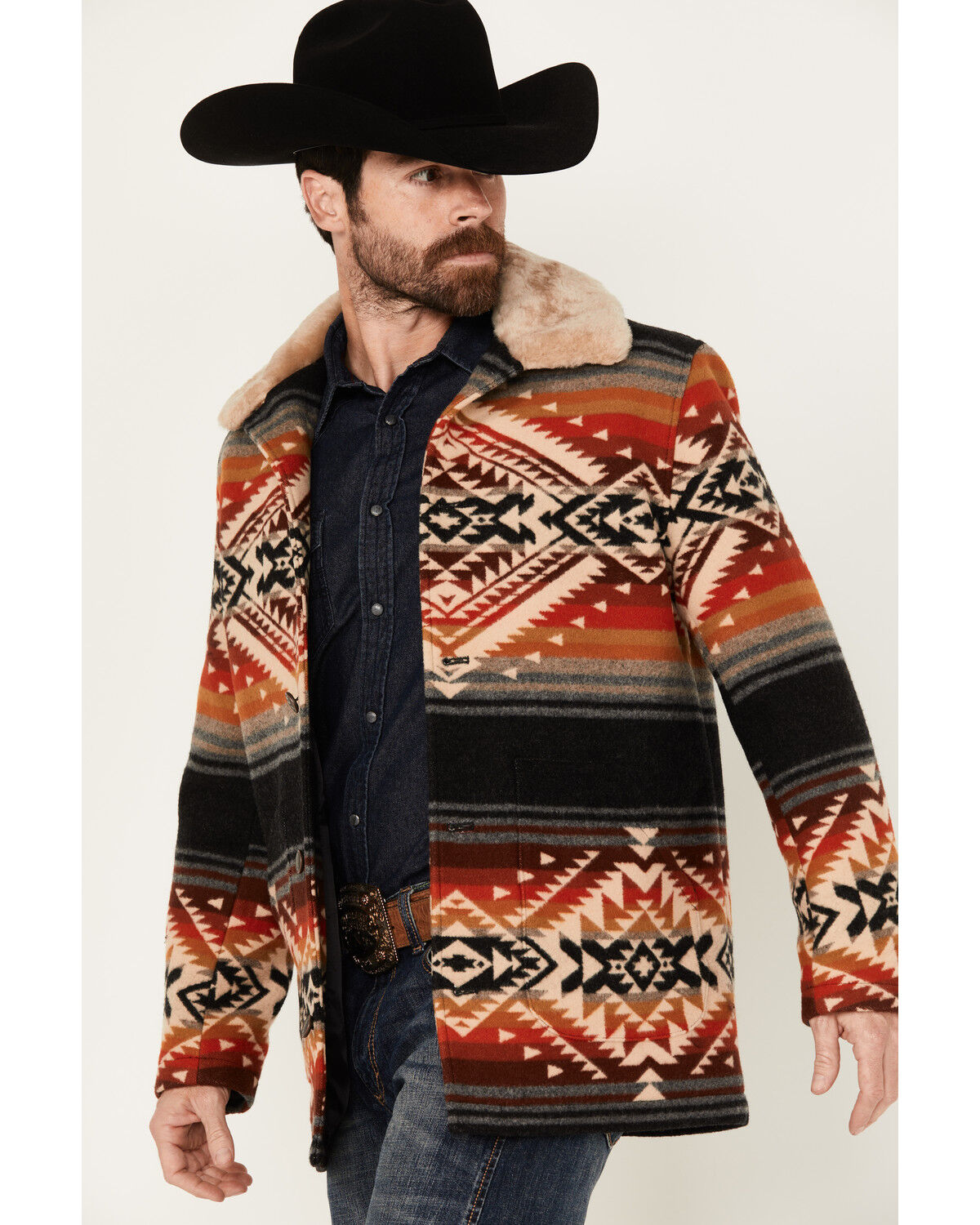 Image #2 - Pendleton Men's Multicolor Brownsville Button-Down Long Coat, , hi-res