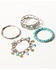 Image #1 - Shyanne Women's Desert Charm Flower Bracelets - 4-Piece Set, Silver, hi-res