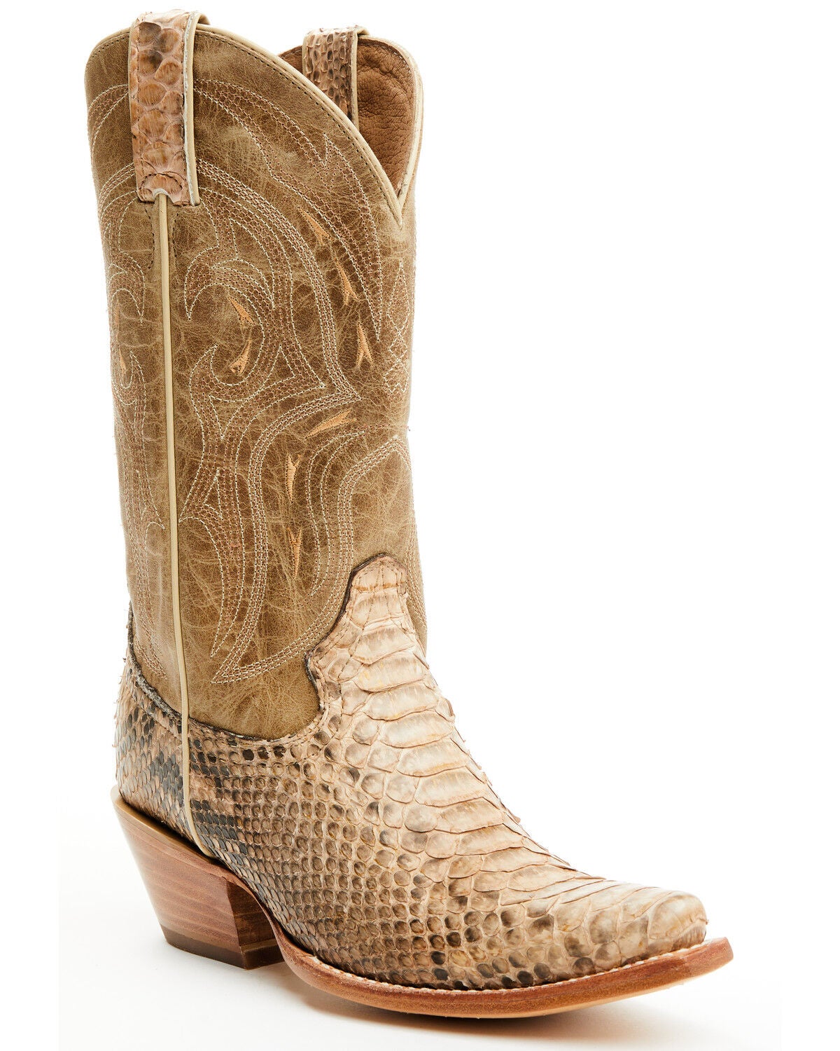 Shyanne Women's Annie Exotic Python Western Boots - Snip Toe, Gold, hi-res