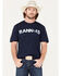 RANK 45 Men's Old Glory Logo Graphic Short Sleeve T-Shirt , Navy, hi-res