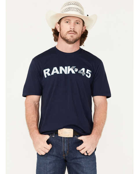 RANK 45® Men's Old Glory Logo Short Sleeve Graphic T-Shirt , Navy, hi-res