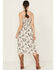 Image #4 - Wild Moss Women's Floral Print Smocked Midi Dress, Ivory, hi-res