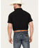 Image #4 - Panhandle Men's Geo Print Short Sleeve Snap Performance Western Shirt, Black, hi-res