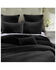 Image #1 - HiEnd Accents Black Stonewashed Cotton & Velvet 3-Piece King Quilt Set, Black, hi-res
