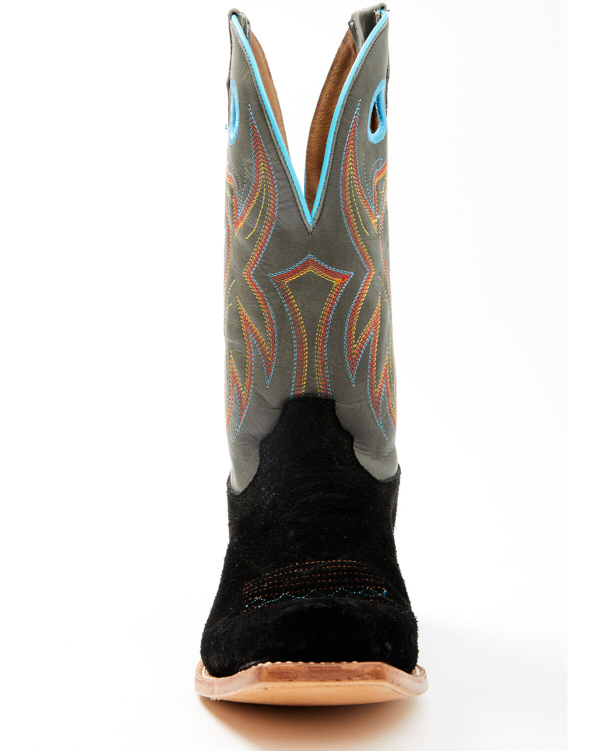 Image #4 - RANK 45® Men's Saloon Roughout Western Boots - Square Toe, Black, hi-res