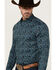 Image #2 - Cody James Men's Lasso Paisley Print Long Sleeve Button-Down Stretch Western Shirt - Tall, Blue, hi-res