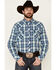 Image #1 - West Made Men's Dobby Plaid Long Sleeve Pearl Snap Western Shirt, , hi-res