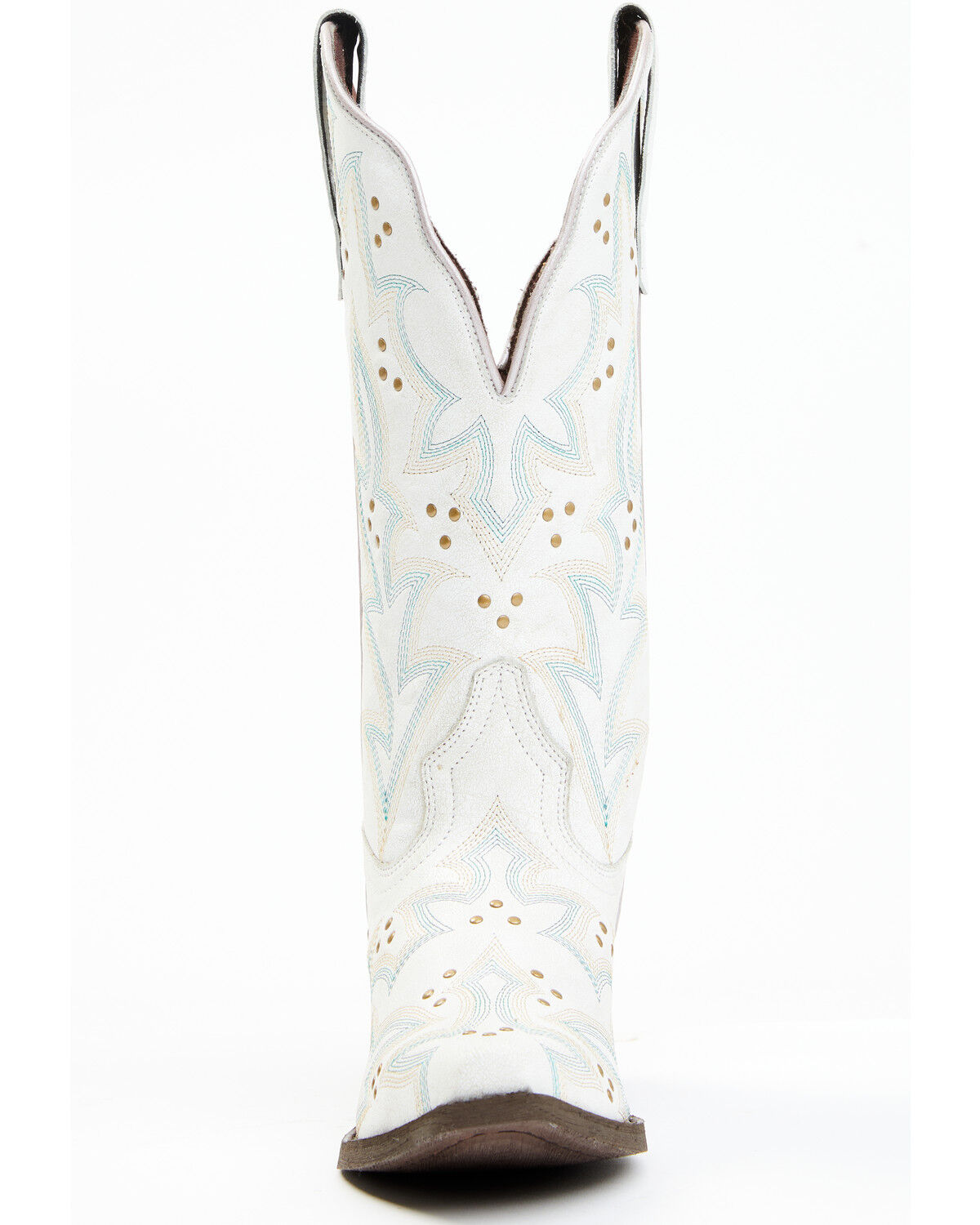 Image #4 - Laredo Women's Adrian Wide Calf Western Boots - Snip Toe, White, hi-res