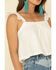 Others Follow Women's Ivory Eyelet Seaside Tank Top, Ivory, hi-res