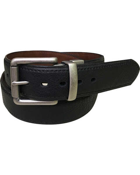 Image #1 - Berne Men's Reversible Leather Belt , Black, hi-res