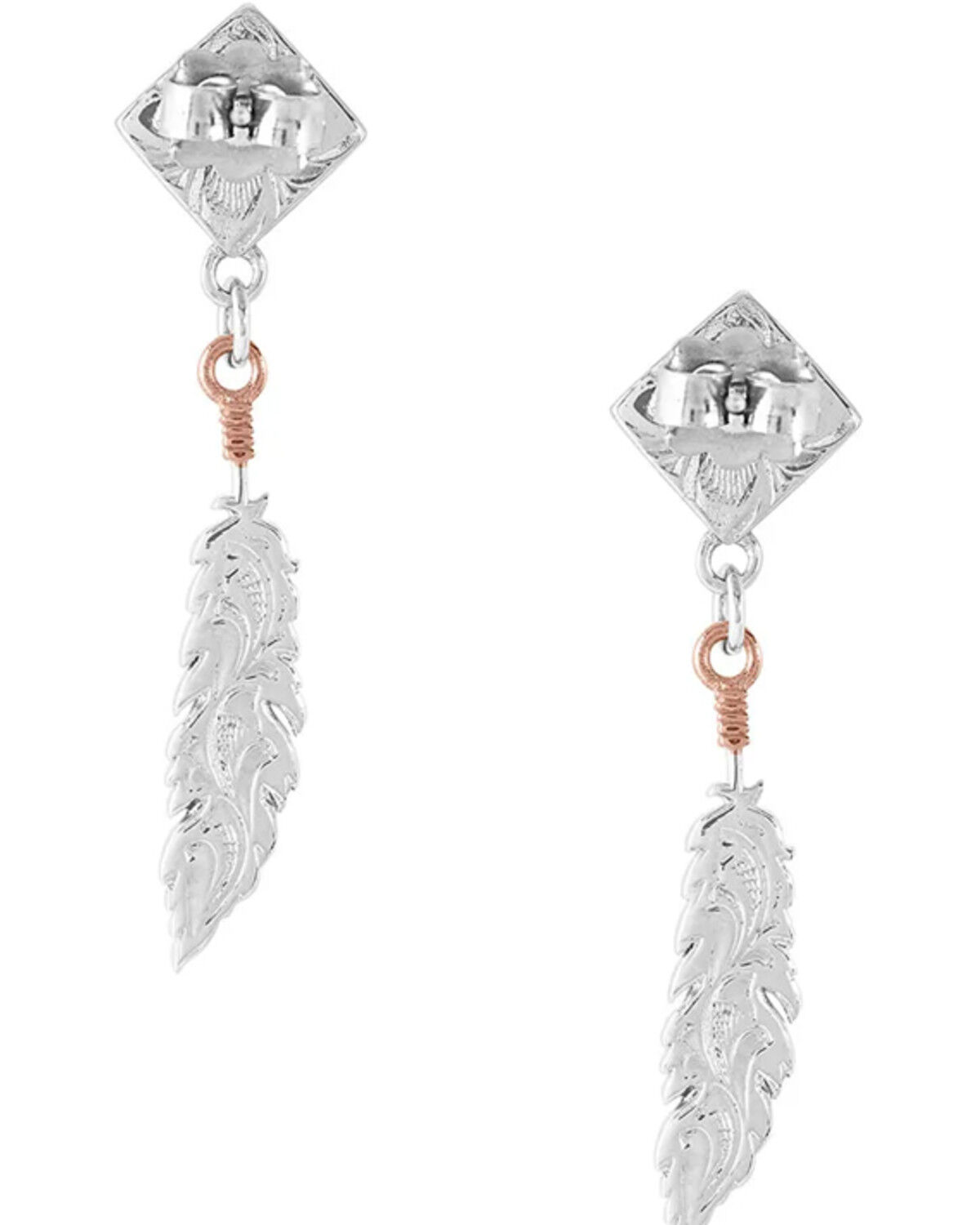 Image #2 - Montana Silversmiths Women's American Legends Feather Earrings, Silver, hi-res