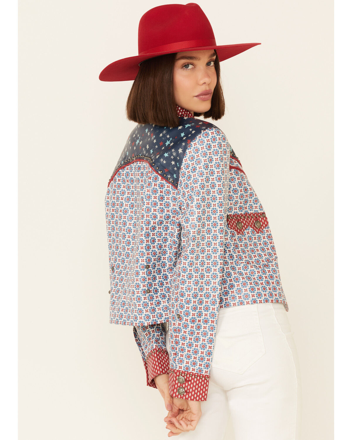 Image #4 - Double D Ranch Women's Multi Print Chick Fiddle Button-Front Jacket, Multi, hi-res