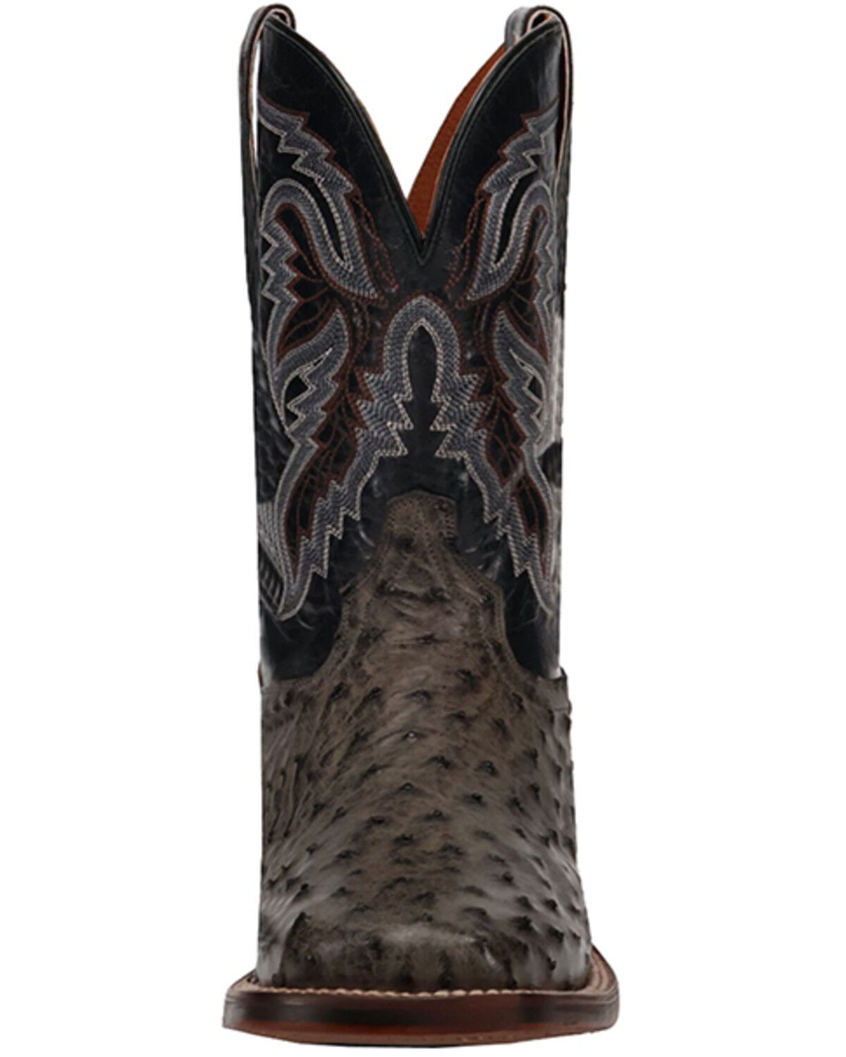 Image #4 - Dan Post Men's Exotic Ostrich Western Boots - Square Toe, Grey, hi-res