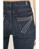 Image #2 - 7 For All Mankind Women's Dark Wash Baltimora High Rise Studded Trouser Stretch Denim Jeans, Dark Wash, hi-res