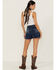 Image #3 - Rock & Roll Denim Women's Dark Wash High Rise Star Denim Shorts, , hi-res