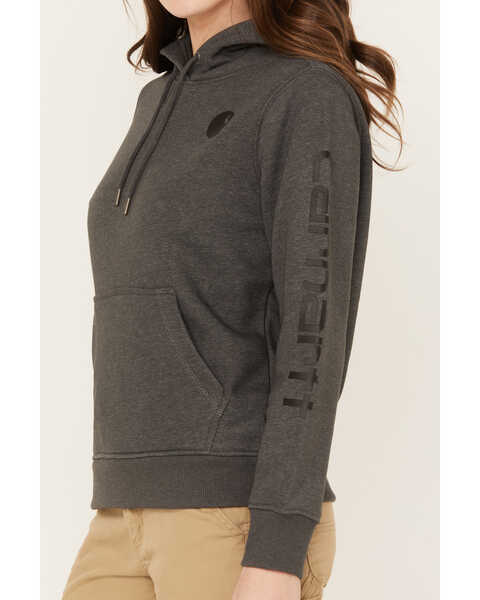 Image #3 - Carhartt Women's Clarksburg Graphic Sleeve Pullover Sweatshirt Hoodie , Black, hi-res