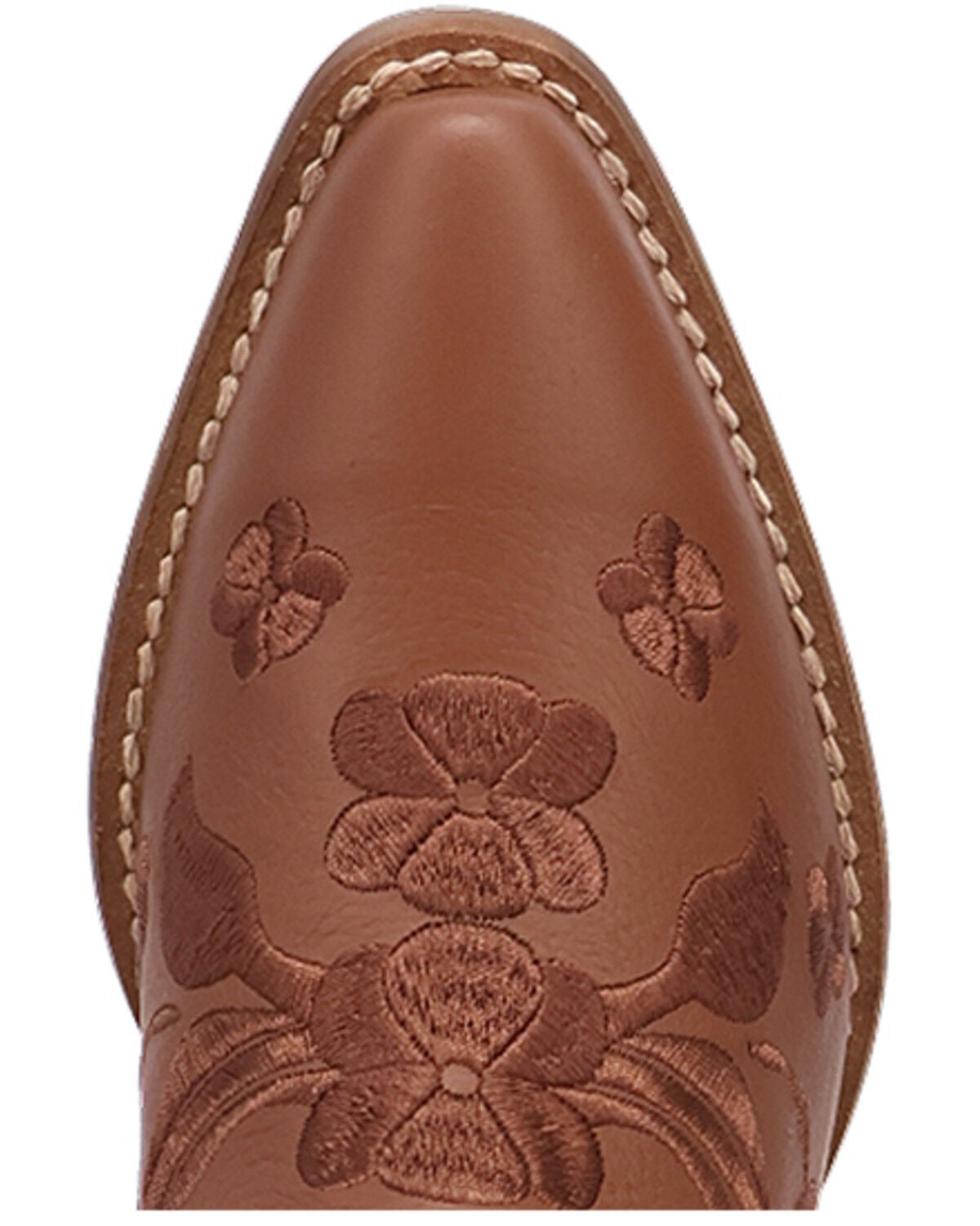 Image #6 - Dingo Women's Sweetheart Embroidered Booties - Round Toe, Brown, hi-res