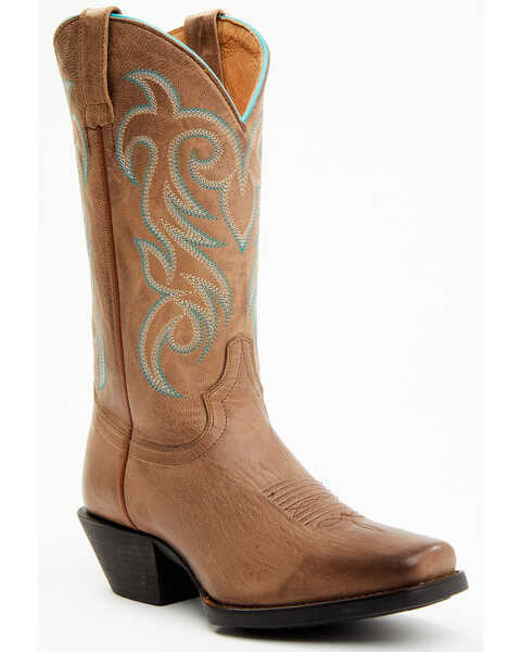 Image #1 - Shyanne Women's Xero Gravity Embroidered Performance Western Boots - Square Toe, Brown, hi-res