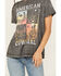 Image #3 - Blended Women's American Cowgirl Short Sleeve Graphic Tee, Black, hi-res