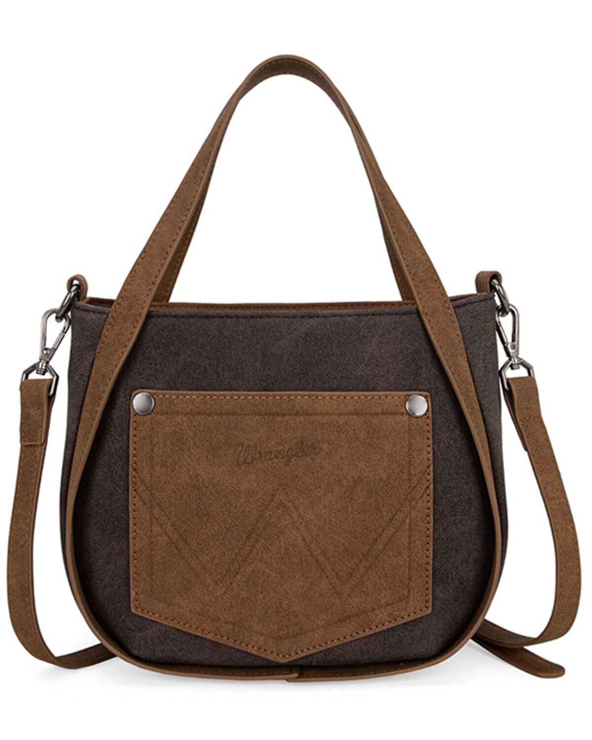 Image #2 - Wrangler Women's Two Tone Mini Tote Crossbody, Coffee, hi-res