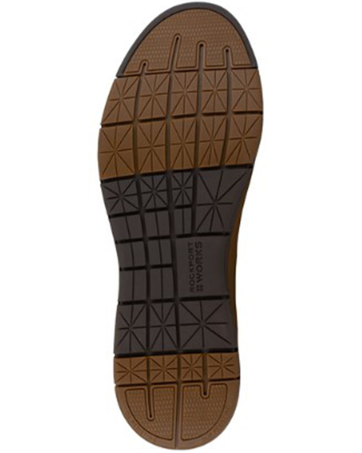 Image #4 - Rockport Men's Oxford Casual Work Shoes - Steel Toe, Brown, hi-res