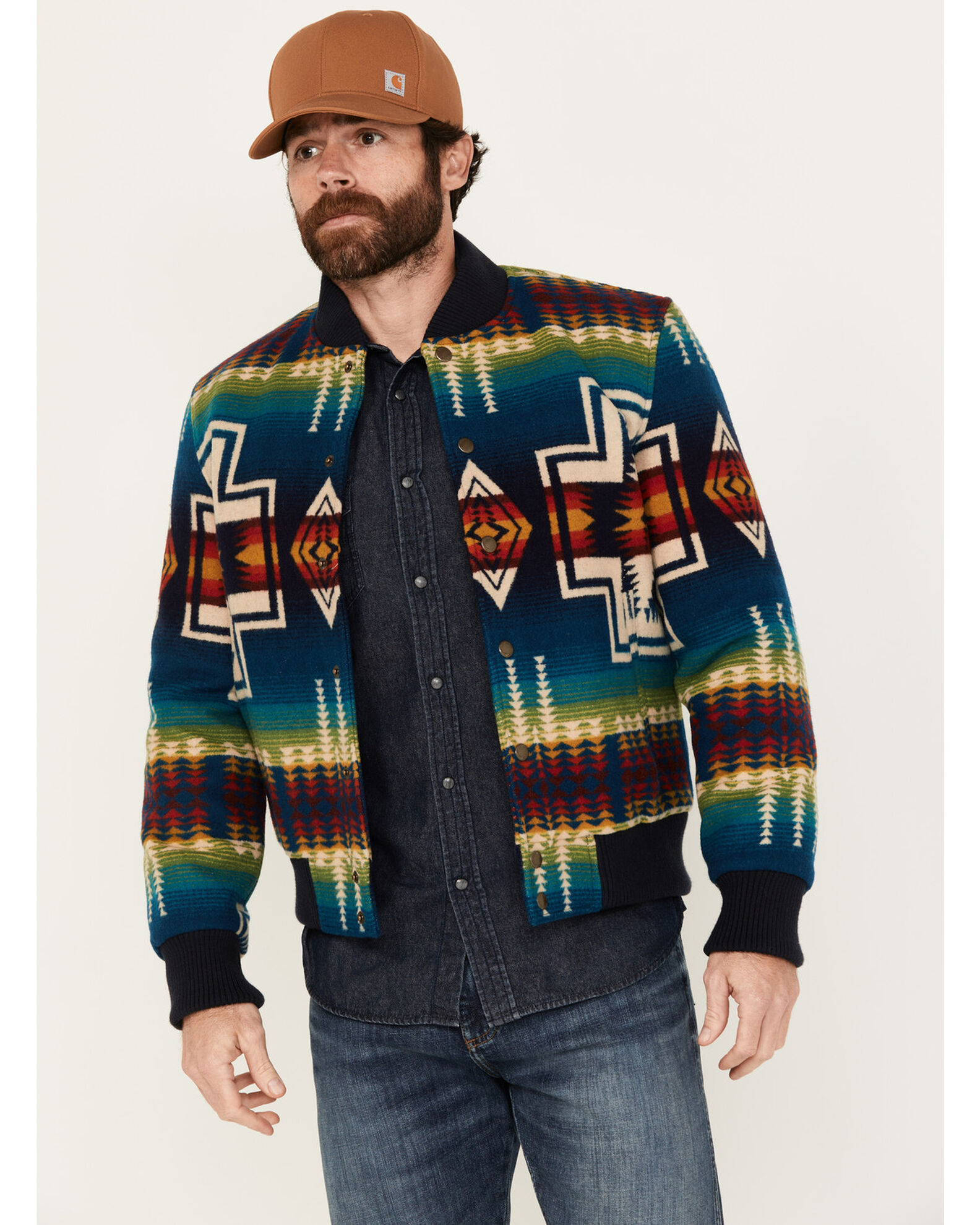Pendleton Men s Quilted Gorge Printed Snap Jacket Country Outfitter