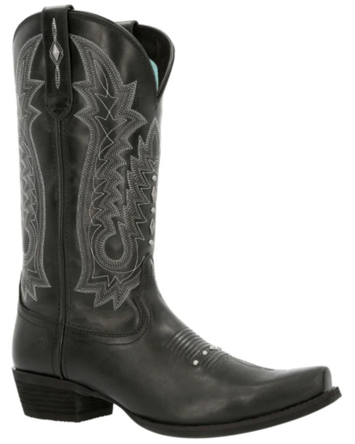 Image #1 - Durango Women's Crush Antique Studded Western Boots - Snip Toe, Black, hi-res