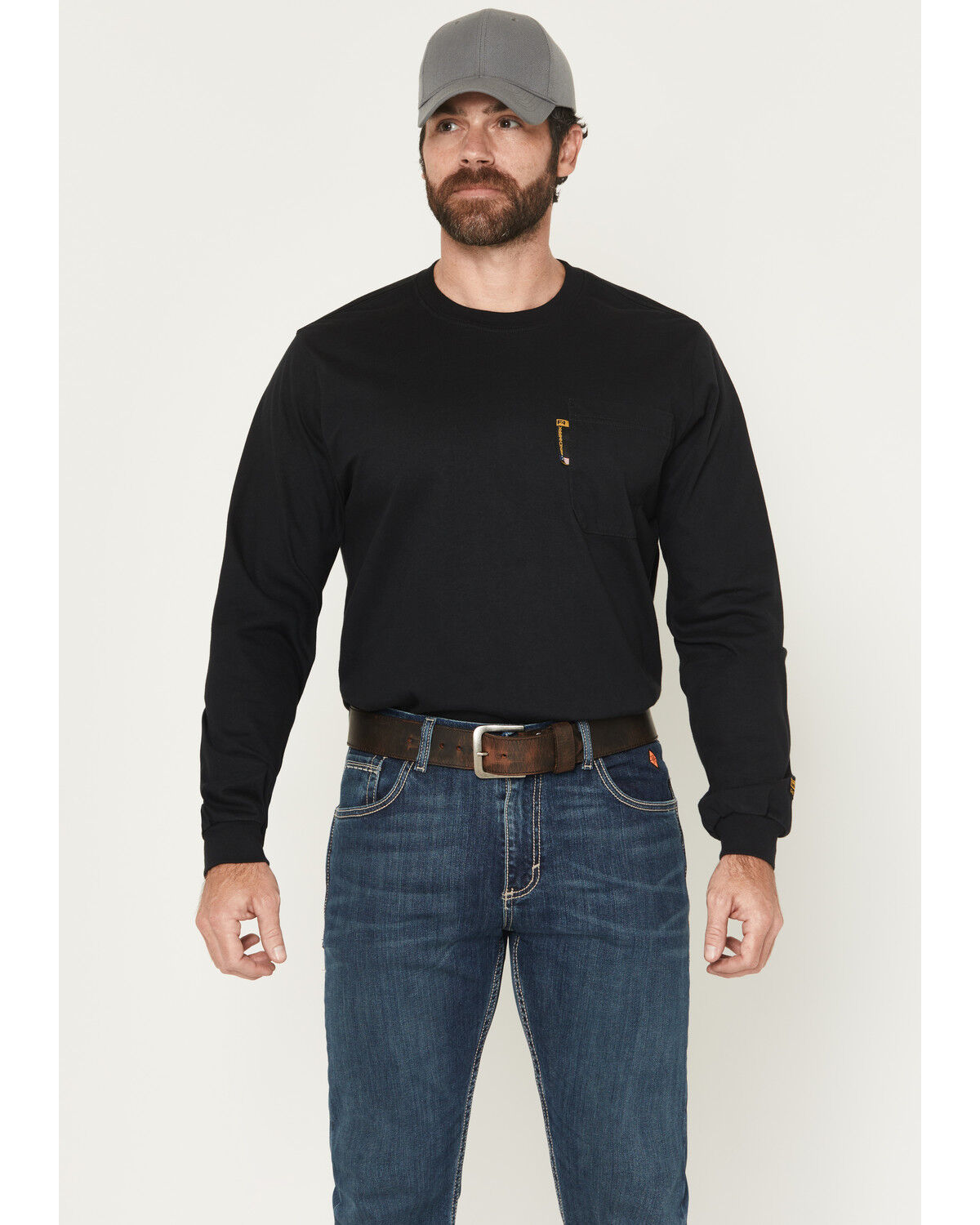 Image #2 - Benchmark FR Men's FR EV Juice Long Sleeve Graphic Work T-Shirt, Black, hi-res