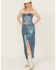 Image #1 - Vibrant Denim Women's Iridescent Maxi Skirt, , hi-res